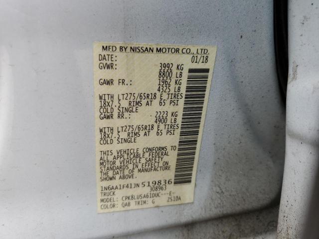 Photo 11 VIN: 1N6AA1F41JN519836 - NISSAN TITAN XD S 