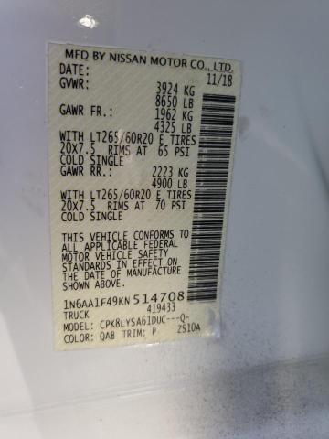 Photo 9 VIN: 1N6AA1F49KN514708 - NISSAN TITAN XD S 