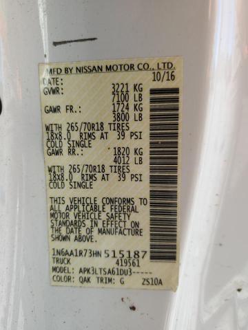 Photo 11 VIN: 1N6AA1R73HN515187 - NISSAN TITAN S 