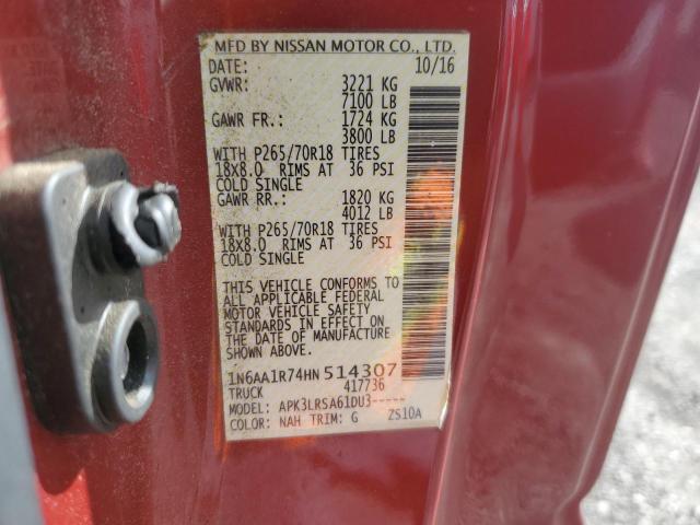 Photo 11 VIN: 1N6AA1R74HN514307 - NISSAN TITAN S 