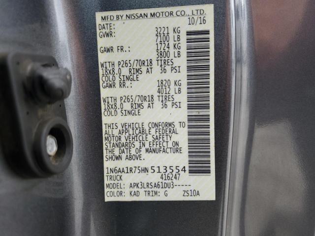 Photo 11 VIN: 1N6AA1R75HN513554 - NISSAN TITAN 