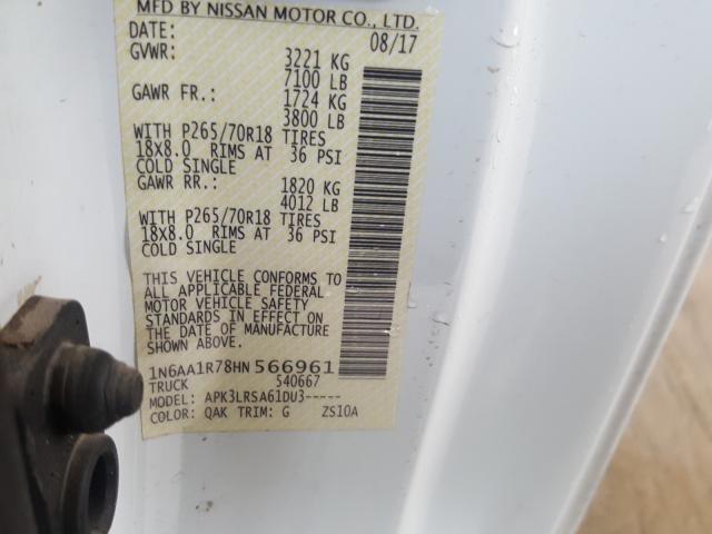 Photo 9 VIN: 1N6AA1R78HN566961 - NISSAN TITAN 