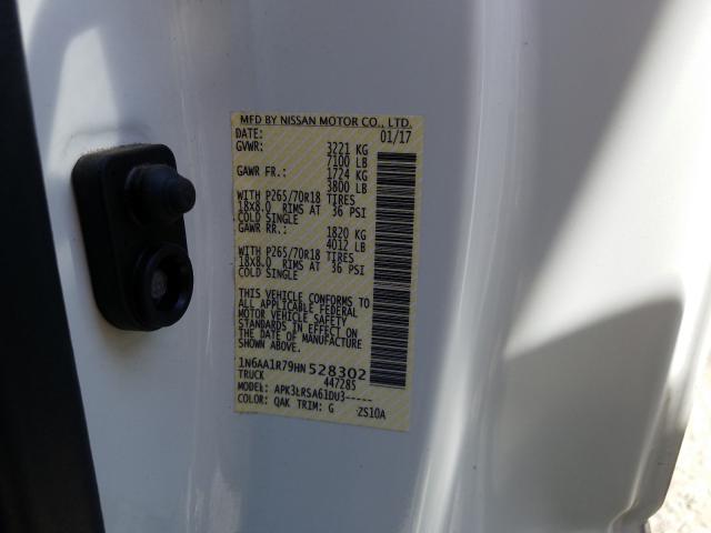 Photo 9 VIN: 1N6AA1R79HN528302 - NISSAN TITAN S 