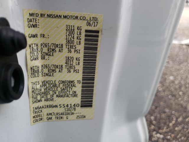 Photo 9 VIN: 1N6AA1R86HN554140 - NISSAN TITAN S 