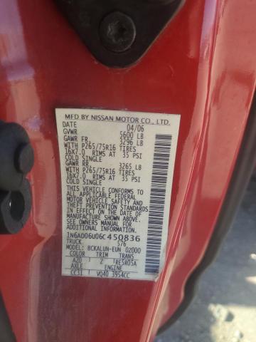 Photo 11 VIN: 1N6AD06U06C450836 - NISSAN FRONTIER 