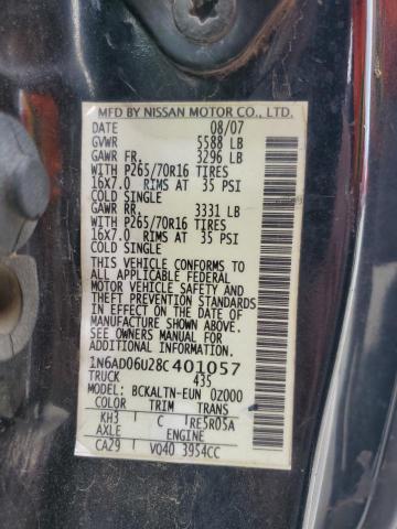 Photo 11 VIN: 1N6AD06U28C401057 - NISSAN FRONTIER K 