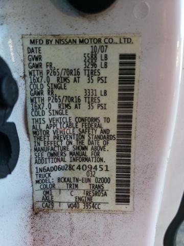 Photo 11 VIN: 1N6AD06U28C409451 - NISSAN FRONTIER K 