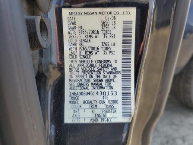 Photo 11 VIN: 1N6AD06U46C430153 - NISSAN FRONTIER 