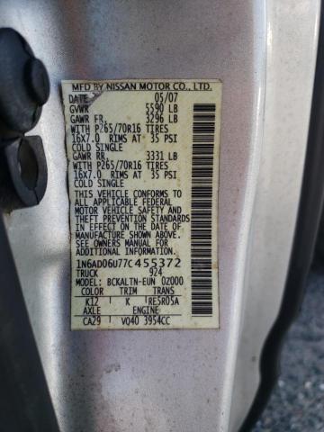 Photo 12 VIN: 1N6AD06U77C455372 - NISSAN FRONTIER K 