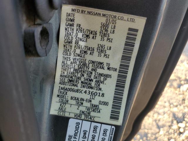 Photo 11 VIN: 1N6AD06U85C436018 - NISSAN FRONTIER K 