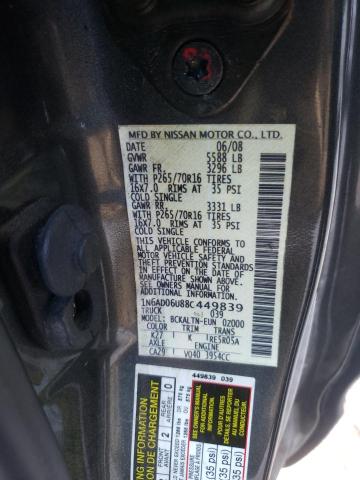 Photo 11 VIN: 1N6AD06U88C449839 - NISSAN FRONTIER K 