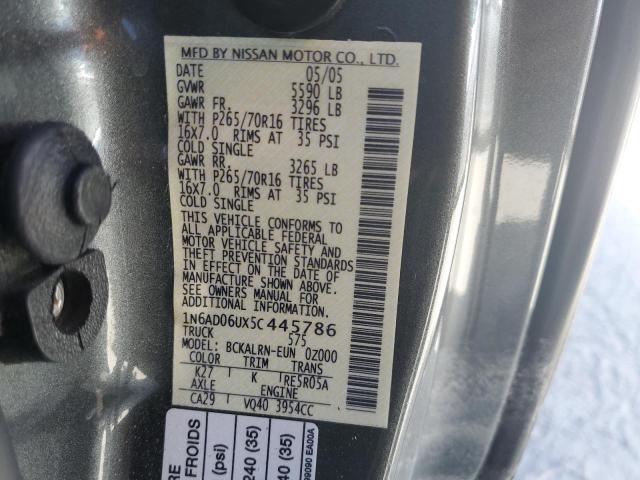 Photo 12 VIN: 1N6AD06UX5C445786 - NISSAN FRONTIER K 