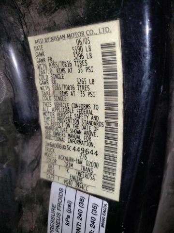 Photo 11 VIN: 1N6AD06UX5C449644 - NISSAN FRONTIER K 