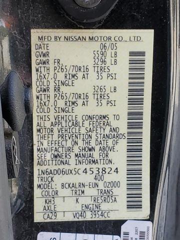 Photo 11 VIN: 1N6AD06UX5C453824 - NISSAN FRONTIER 