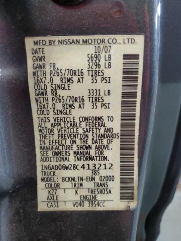 Photo 11 VIN: 1N6AD06W28C413212 - NISSAN FRONTIER K 