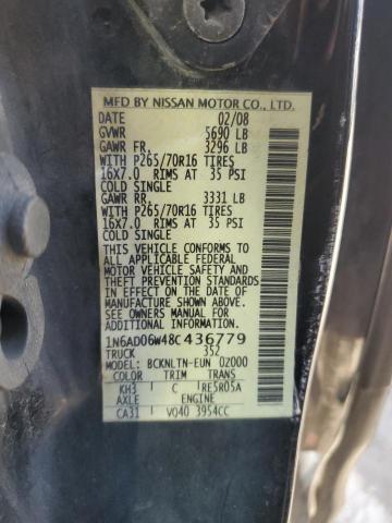 Photo 11 VIN: 1N6AD06W48C436779 - NISSAN FRONTIER K 