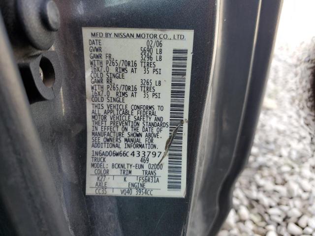 Photo 11 VIN: 1N6AD06W66C433797 - NISSAN FRONTIER 