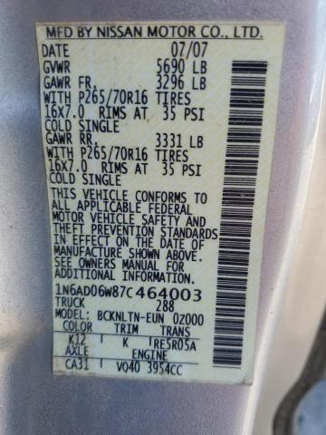 Photo 11 VIN: 1N6AD06W87C464003 - NISSAN FRONTIER 