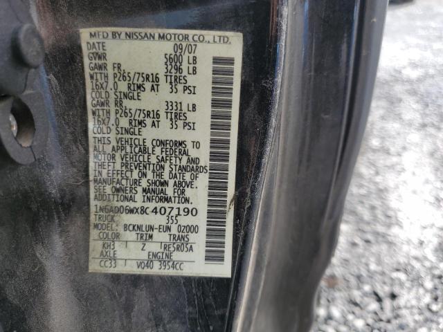 Photo 11 VIN: 1N6AD06WX8C407190 - NISSAN FRONTIER 