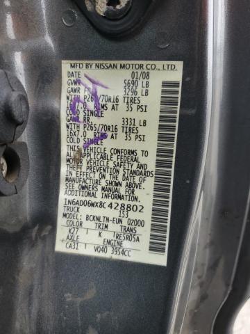 Photo 11 VIN: 1N6AD06WX8C428802 - NISSAN FRONTIER K 