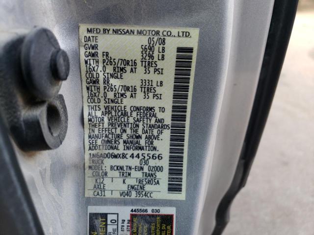 Photo 11 VIN: 1N6AD06WX8C445566 - NISSAN FRONTIER 