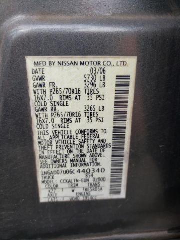 Photo 11 VIN: 1N6AD07U06C440340 - NISSAN FRONTIER C 