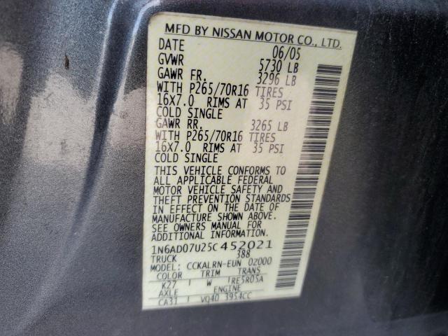 Photo 11 VIN: 1N6AD07U25C452021 - NISSAN FRONTIER C 