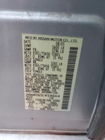 Photo 12 VIN: 1N6AD07U25C459664 - NISSAN FRONTIER 