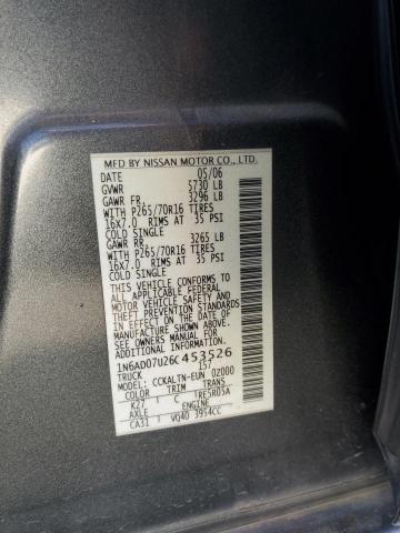 Photo 11 VIN: 1N6AD07U26C453526 - NISSAN FRONTIER C 