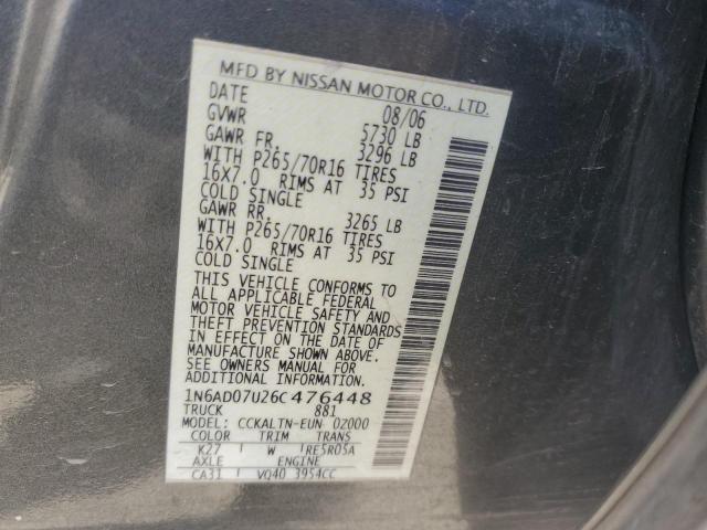 Photo 11 VIN: 1N6AD07U26C476448 - NISSAN FRONTIER 