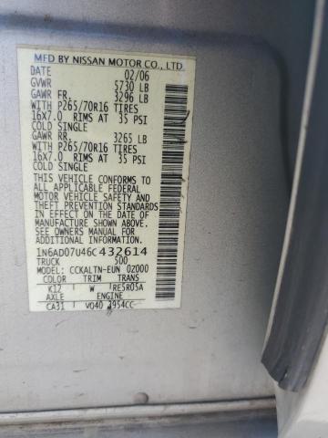 Photo 12 VIN: 1N6AD07U46C432614 - NISSAN FRONTIER C 