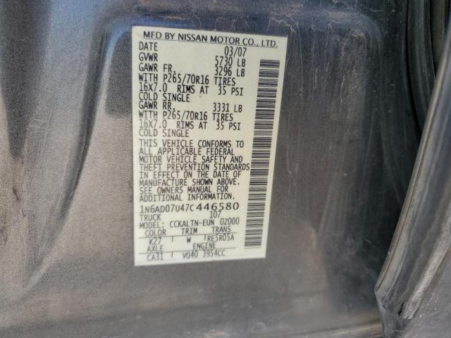 Photo 11 VIN: 1N6AD07U47C446580 - NISSAN FRONTIER C 