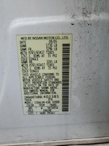 Photo 11 VIN: 1N6AD07U86C402385 - NISSAN FRONTIER C 