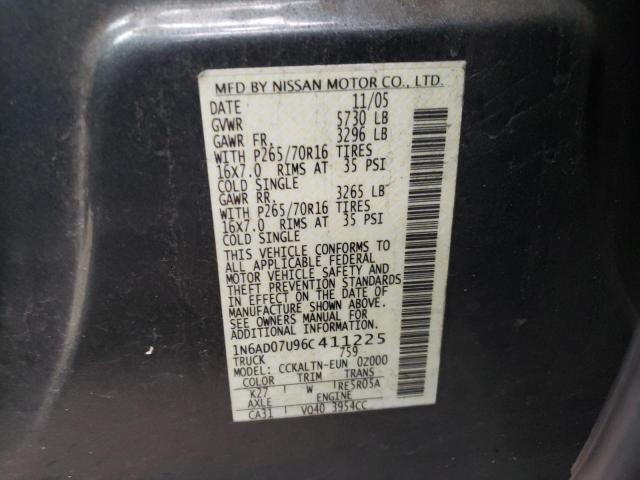 Photo 11 VIN: 1N6AD07U96C411225 - NISSAN FRONTIER 