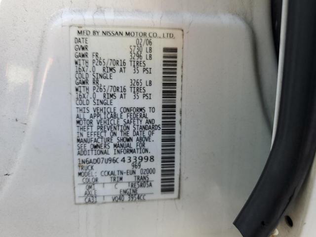 Photo 11 VIN: 1N6AD07U96C433998 - NISSAN FRONTIER C 