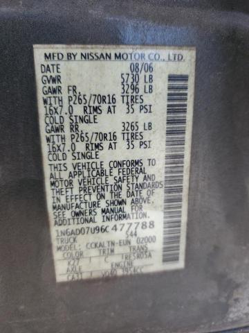 Photo 12 VIN: 1N6AD07U96C477788 - NISSAN FRONTIER C 