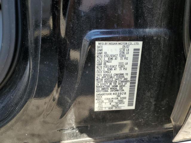 Photo 12 VIN: 1N6AD07UX8C403928 - NISSAN FRONTIER C 