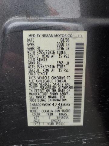 Photo 11 VIN: 1N6AD07W06C474666 - NISSAN FRONTIER 