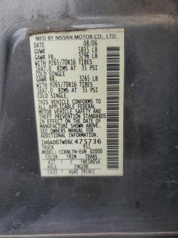 Photo 11 VIN: 1N6AD07W06C475736 - NISSAN FRONTIER C 