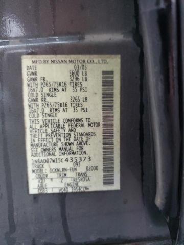 Photo 12 VIN: 1N6AD07W15C435373 - NISSAN FRONTIER C 