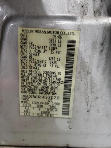 Photo 12 VIN: 1N6AD07W16C453020 - NISSAN FRONTIER 