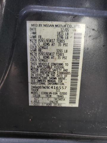 Photo 11 VIN: 1N6AD07W26C416557 - NISSAN FRONTIER 