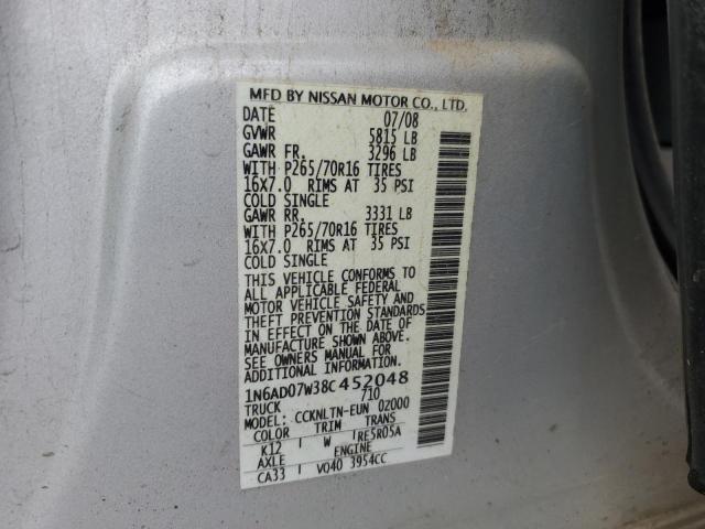 Photo 12 VIN: 1N6AD07W38C452048 - NISSAN FRONTIER C 