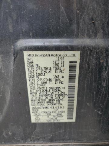 Photo 11 VIN: 1N6AD07W46C414163 - NISSAN FRONTIER C 