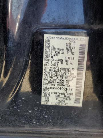 Photo 11 VIN: 1N6AD07W67C402632 - NISSAN FRONTIER C 