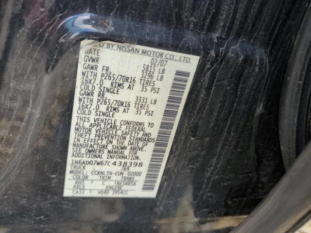 Photo 11 VIN: 1N6AD07W67C438398 - NISSAN FRONTIER 