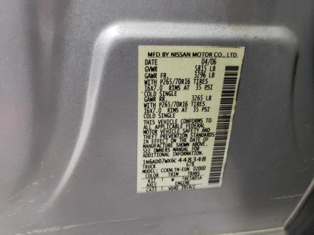 Photo 11 VIN: 1N6AD07WX6C448348 - NISSAN FRONTIER C 