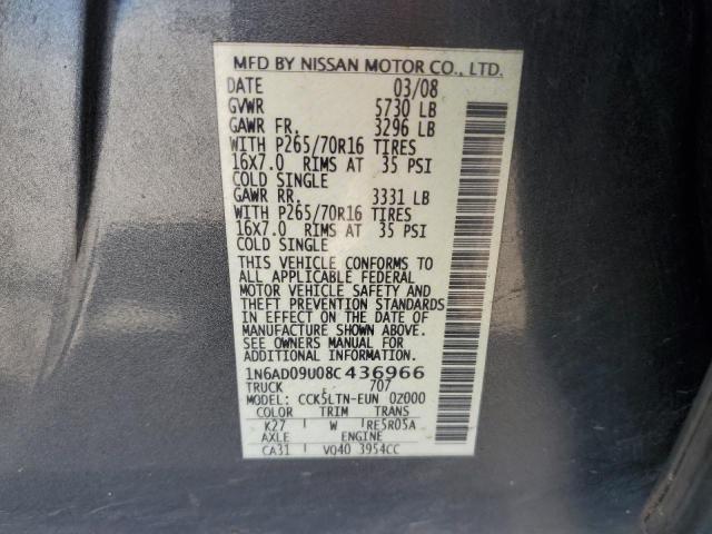 Photo 11 VIN: 1N6AD09U08C436966 - NISSAN FRONTIER 