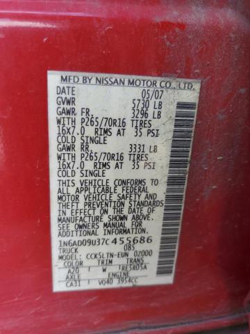 Photo 11 VIN: 1N6AD09U37C455686 - NISSAN FRONTIER 