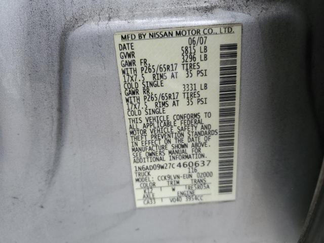 Photo 11 VIN: 1N6AD09W27C460637 - NISSAN FRONTIER 